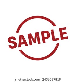 Sample Stamp, Sample Grunge Round Sign