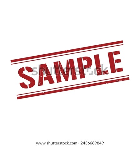Sample Stamp, Sample Grunge Square Sign