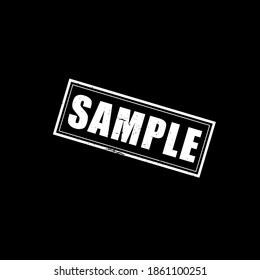 Sample Stamp Grunge Texture Vector Illustration on black background