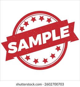 Sample stamp icon grunge distressed style