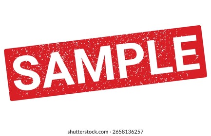 Sample stamp. Sample word isolated in transparent background vector template illustration