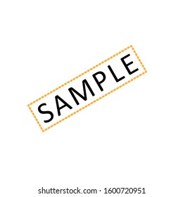 Sample tag, label. Line and two colour design template