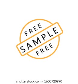 Sample tag, label. Line and two colour design template