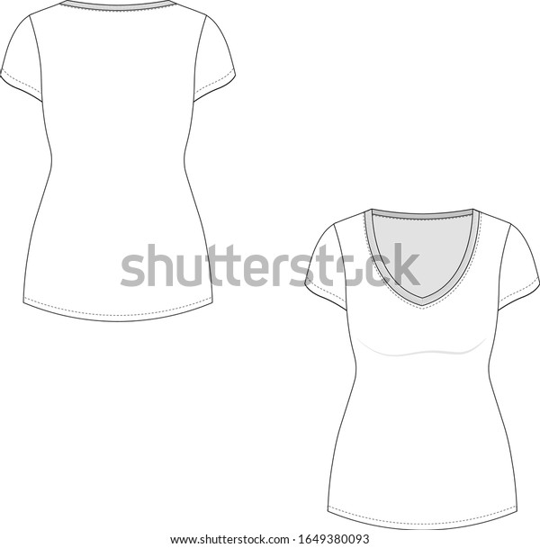 Sample Technical Drawing Tshirt Stock Vector (Royalty Free) 1649380093 ...