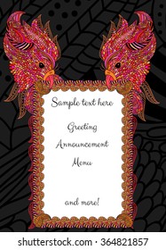 Sample text background with paradise birds