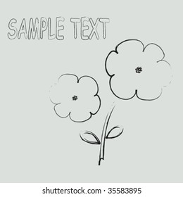 Sample text flowers card
