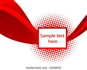 Sample Text Here - dots background