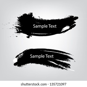 Sample text on vector brush