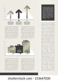 Sample text page. Info graphics.