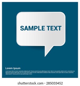 Sample text speech bubble for your own design