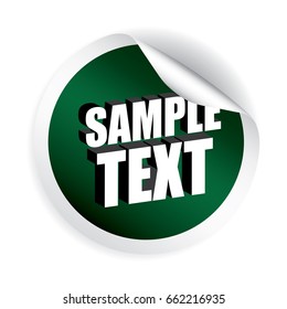 Sample text stickers.vector