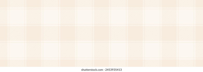 Sample texture fabric pattern, dress check seamless tartan. Relief textile vector plaid background in light and sea shell color.