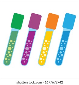 Tubo de muestra en el vector de laboratorio