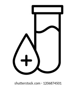 Sample tubes icon design for laboratory research 