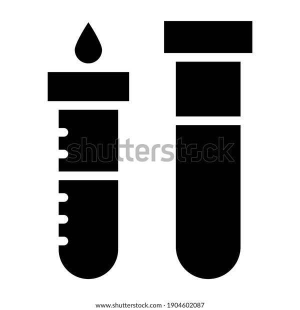 Sample Tubes Icon Test Tube Drop Stock Vector (Royalty Free) 1904602087 ...