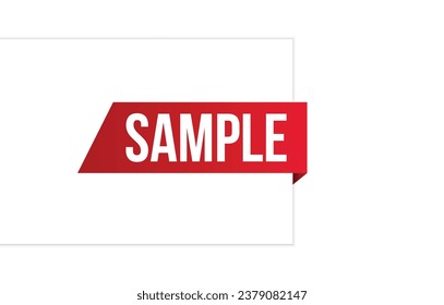 Sample Vector banner ribbon design