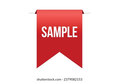 Ejemplo Diseño de la cinta de la bandera del vector