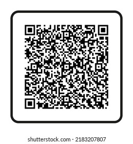 Sample vector QR code for smartphone scanning isolated on white background.