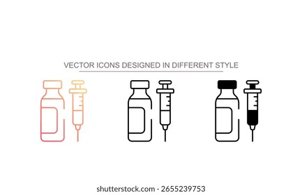 Amostra de design de ícone de frasco com fundo branco ilustração de stock