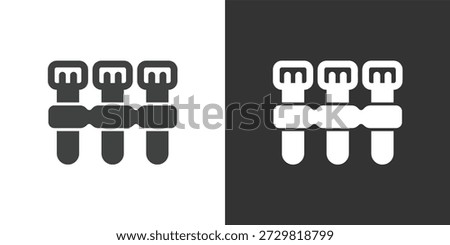 Sample Vials icon. Solid glyph series icon