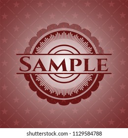 Sample vintage red emblem