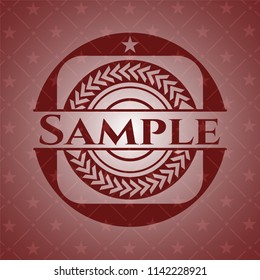 Sample vintage red emblem