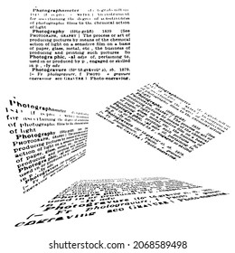 Beispiel für Wortschatz-Grunge-Text-Spuren einzeln auf weißem Hintergrund für Scrapbooking oder verschiedene Poster und Wallpaper und Briefmarken