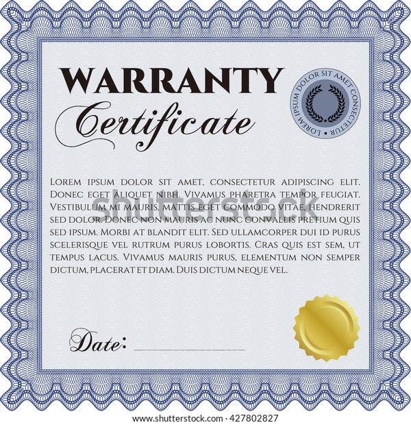 guarantee certificate template