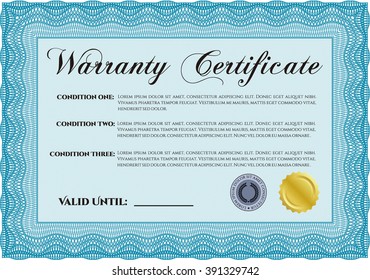 Warranty Template Warranty Certificate Stock Vector (Royalty Free ...