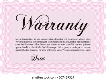 Garantía de ejemplo. Diseño retro. Con texto de ejemplo. Con texto de ejemplo. 