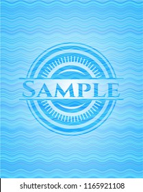 Sample water wavec oncept emblem.