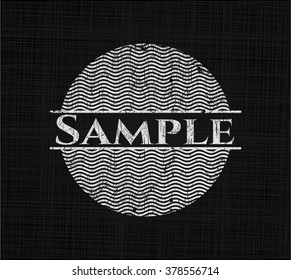 Sample written on a blackboard
