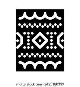 sampler embroidery hobby glyph icon vector. sampler embroidery hobby sign. isolated symbol illustration