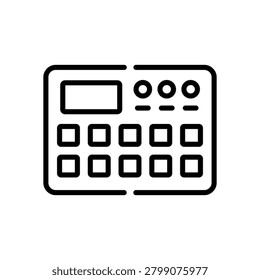 Sampler Music Audio Equipment DJ Sound Electronic Icon Set