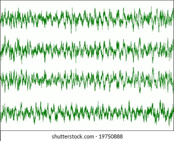 Samples of brain waves activity:vector illustration.