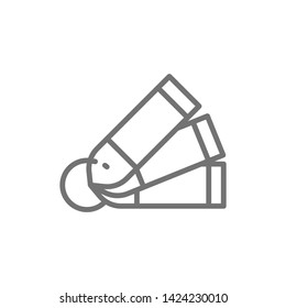 Samples material, palette line icon.