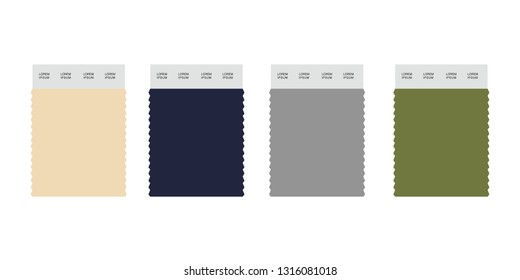 Samples of trendy trend colors, vector