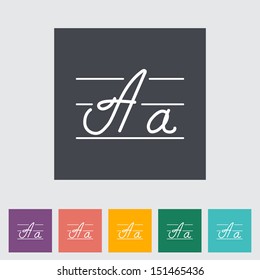 Samples in words. Single flat icon. Vector illustration.