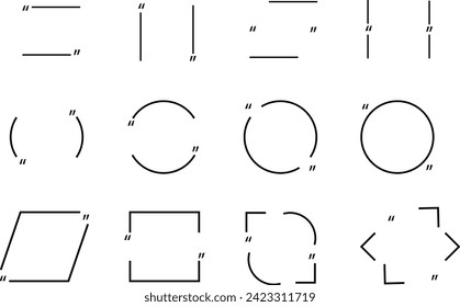 a samplet of quotation marks for quoted words