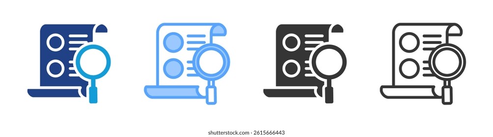 Sampling Frame icon set multiple style collection