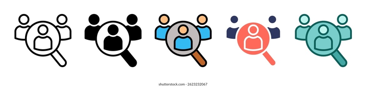 Ilustração de Múltiplos Vetores de Ícone de Amostragem