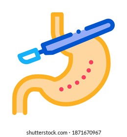 sampling particle of stomach icon vector. sampling particle of stomach sign. color symbol illustration
