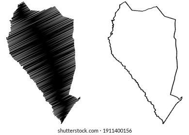 Sampson County, North Carolina State (U.S. county, United States of America) map vector illustration, scribble sketch Sampson map