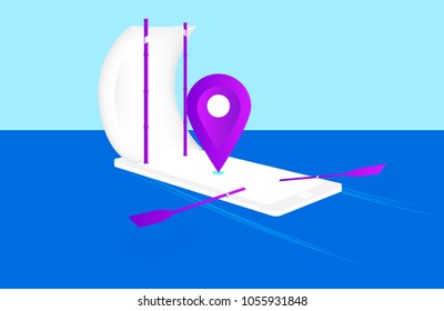 Samrtphone startup concept in web app development