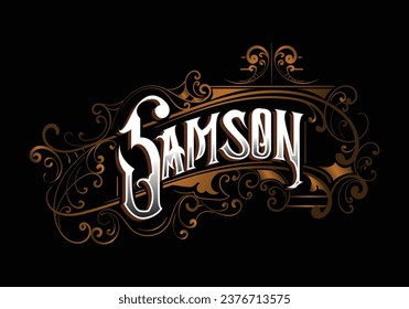 
SAMSON word lettering custom design