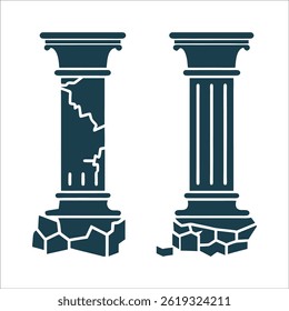 Samsons Pillars Two crumbling columns