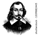 Samuel de Champlain 1574 to 1635 he was a French explorer navigator cartographer soldier geographer diplomat and founder new France and Quebec city famous as the father of new France vintage 
