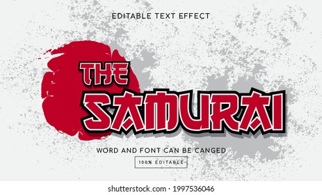 Vorlage für den bearbeitbaren Text von Samurai 3D