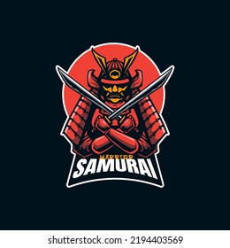 samurai artwork for logo and mascot design