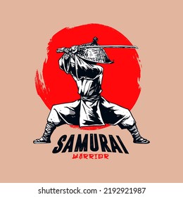 samurai artwork for t shirt design